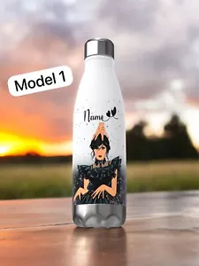 Wednesday Addams Personalised gift Bowling Water Bottle 500ml kids teen Adult - Picture 1 of 5