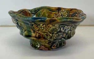 Vintage Lisa Orr Pottery Ceramic Bowl Sun Colorful and Kitschy Trinket Oblong - Picture 1 of 11