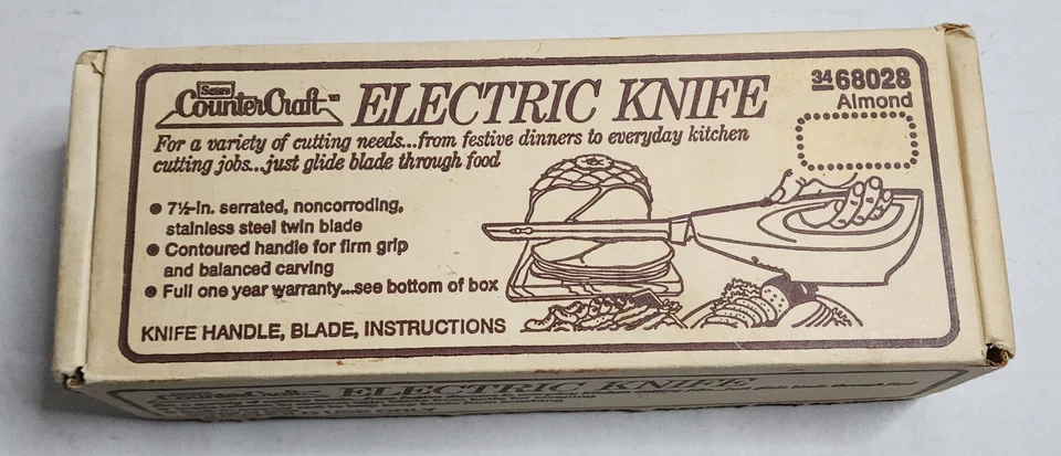 CUCHILLO DE TALLA ELÉCTRICO VINTAGE SEARS ROEBUCK & CO PROBADO Foto 1 de 4