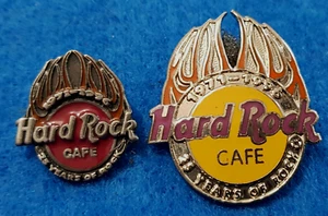 PROTOTIPO PLATA SIN UBICACIÓN 25 ANIVERSARIO LOGOTIPO LLAMAS PIN Hard Rock Café - Imagen 1 de 1