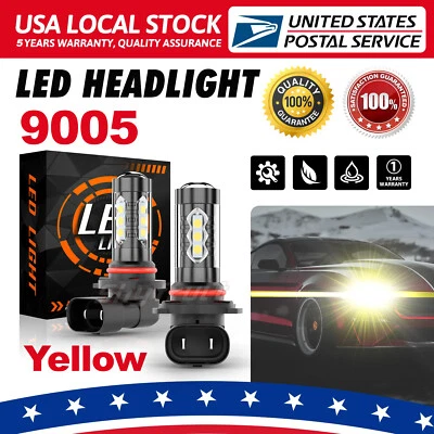 For Dodge RAM 1500 2500 3500 03-2018 H10 LED Front Fog Light Golden Yellow Bulbs - Image 1 of 4