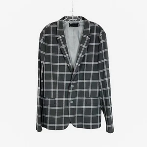 ASOS DESIGN Enge Anzugjacke mit Prince of Wales Karo Anthrazit 44" Regular - Bild 1 von 5