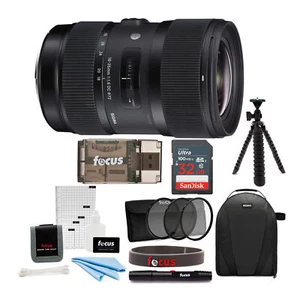 Sigma 18-35mm f/1.8 DC HSM Art Lens for Canon DSLR Camera Bundle - Picture 1 of 12