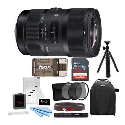 Sigma 18-35mm f/1.8 DC HSM Art Lens for Canon DSLR Camera Bundle - Image 1 of 4