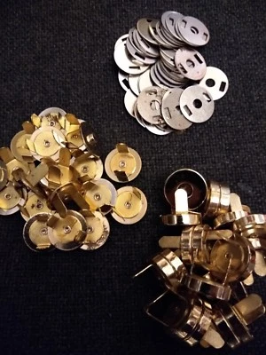 Bolso de sujeción magnético con botón de cierre bolso de costura artesanal 18 mm (oro) qty 20 Foto 1 de 3