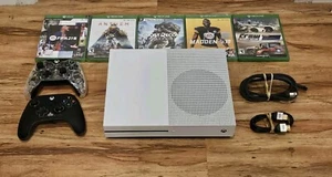 Microsoft Xbox One S 500GB -1681 Blanco Paquete -2 Controladores - Cables + 5 Juegos - Imagen 1 de 18