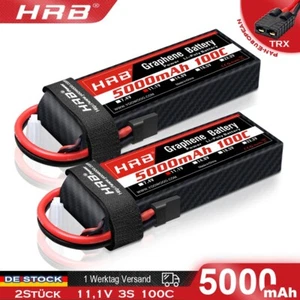 2Stück 11,1V 3S 5000mAh Traxxas 100C Lipo Akku für RC Drohne Truck Auto LKW - Bild 1 von 7