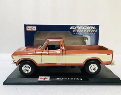 Camioneta pick-up Ford F150 1979 Maisto 1/18 marrón diecast edición especial Foto 1 de 4