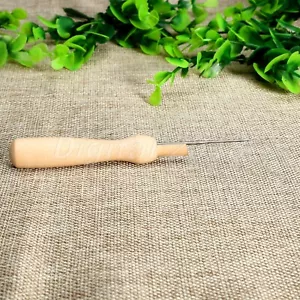 Aguja de fieltro soporte de mango de madera con aguja gratis hágalo usted mismo fibra herramienta artesanal giratoria - Imagen 1 de 12
