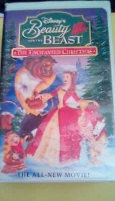 Disney's Beauty and the Beast - The Enchanted Christmas RARE Clamshell 1991 VHS - Image 1 of 2