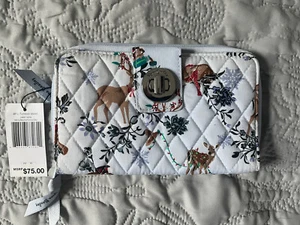 NWT Vera Bradley RFID Turn Lock Wallet RP $75  Magic Mischief Snow Day - Picture 1 of 4