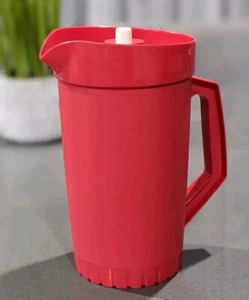 Tupperware Classic Druckknopf Krug 2 Liter rot - Bild 1 von 5