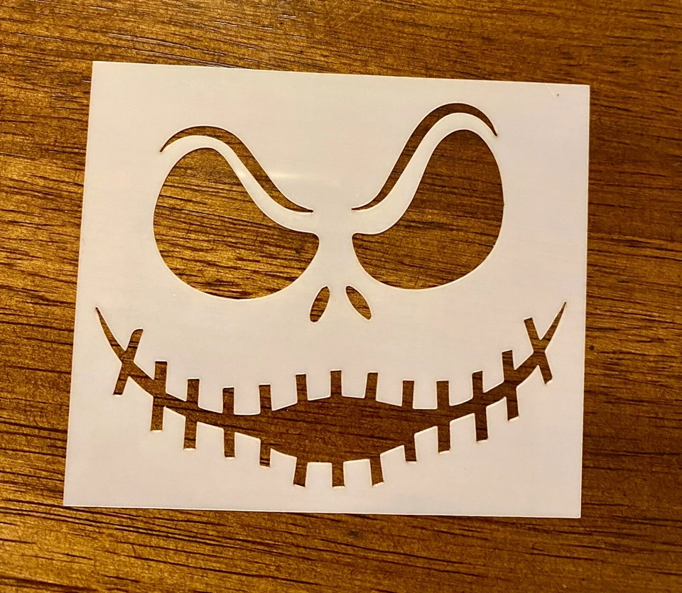 Plantilla de Mylar Jack Skellington facial reutilizable 10 mil corte láser suministros de arte Foto 1 de 1