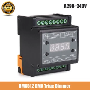 DMX302 DMX triac dimmer led brightness controller AC90-240V TRIAC 3-Output - Picture 1 of 7