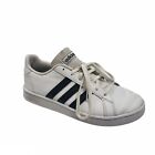 Adidas Kids Grand Court Shoes Size 4 White Black Fair Condition