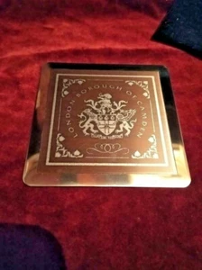 Vintage Handmade Pewter Matchbox Holder England Victorian Metalworking Copper  - Picture 1 of 6
