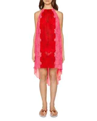 NUEVO NUEVO CON ETIQUETAS $140 TED BAKER Macaufa Felicidad Halter Cuello Corbata Cubrir Vestido Rosa M Foto 1 de 4