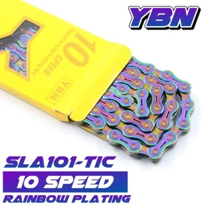 YBN SLA-H10-TIC (RainBow Plating) 10 Speed Chain for Shimano Sram Campagnolo - Picture 1 of 6