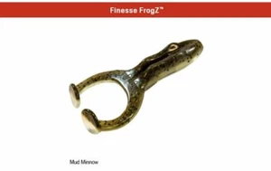 Z-Man Finesse FrogZ 2.75" Mud Minnow 4 Pack Soft Plastic Topwater Frog - Picture 1 of 1