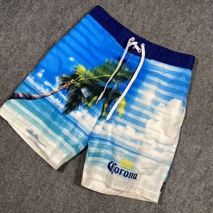Bañador Corona Extra Pantalones Cortos Para Hombre Mediano Azul Palmera Playa Board Shorts - Imagen 1 de 10