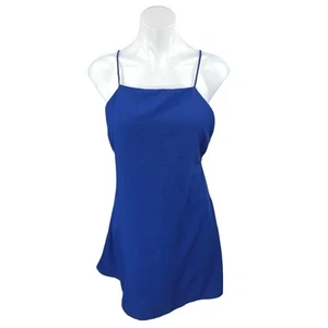 Tobi Blue Strappy Back Sleeveless Cami Camisole Tank A Line Mini Dress Size M - Bild 1 von 4