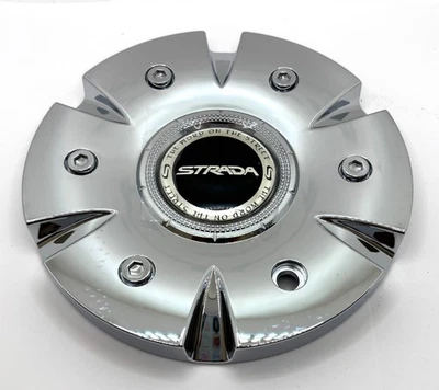 S12 STRADA Chrome Wheel Center Cap 61702295F-1 - Image 1 of 4