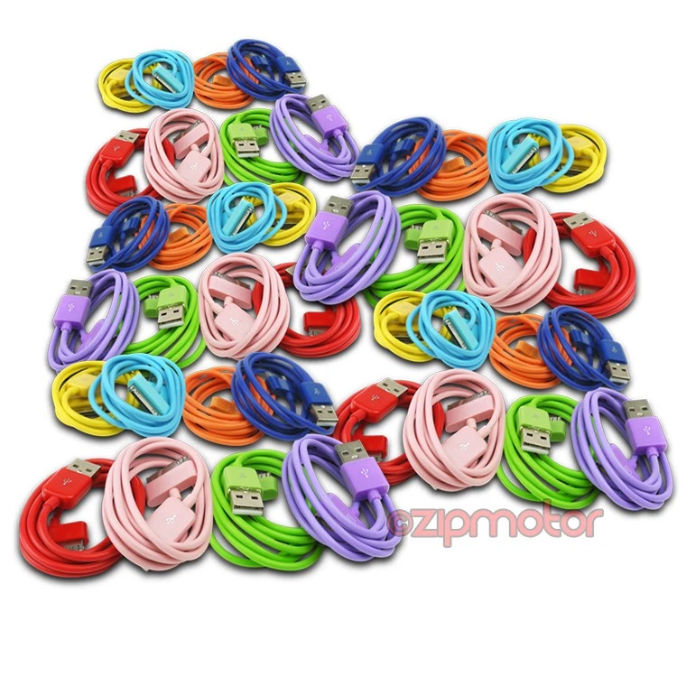 LOTE 40 CABLES CARGADOR DE ALIMENTACIÓN USB SINCRONIZACIÓN 3 PIES IPHONE IPOD TOUCH CLÁSICO NANO IPAD NUEVO Foto 1 de 1