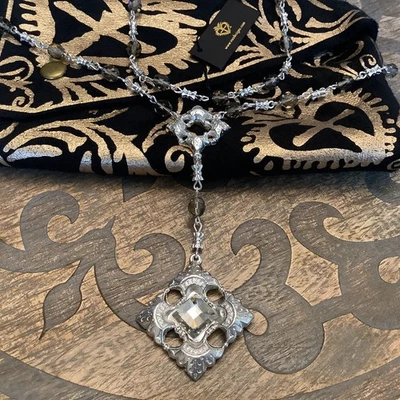 Collar Rosario Cruz Resurrección Cristal Plata Vírgenes Santos y Ángeles VSA Foto 1 de 4