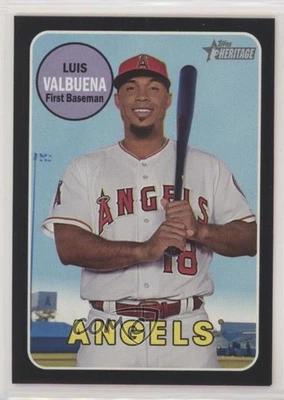 2018 Topps Heritage High Number Black Border /50 Luis Valbuena #597 - Image 1 of 2