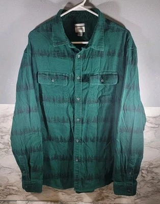 Camisa Old Navy flanela verde pinheiros com botões / Masculina Tamanho XXL 2XL - Imagem 1 de 4