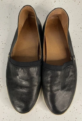 Women's Frye Melanie Leather Slip On Sneaker Shoe Black Flats Casual ~ Size 8M Foto 1 de 4