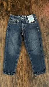 Cat and Jack Mädchen Jeans Gr. 5 blau gerade dunkle Waschung Stretch verstellbare Taille - Bild 1 von 3