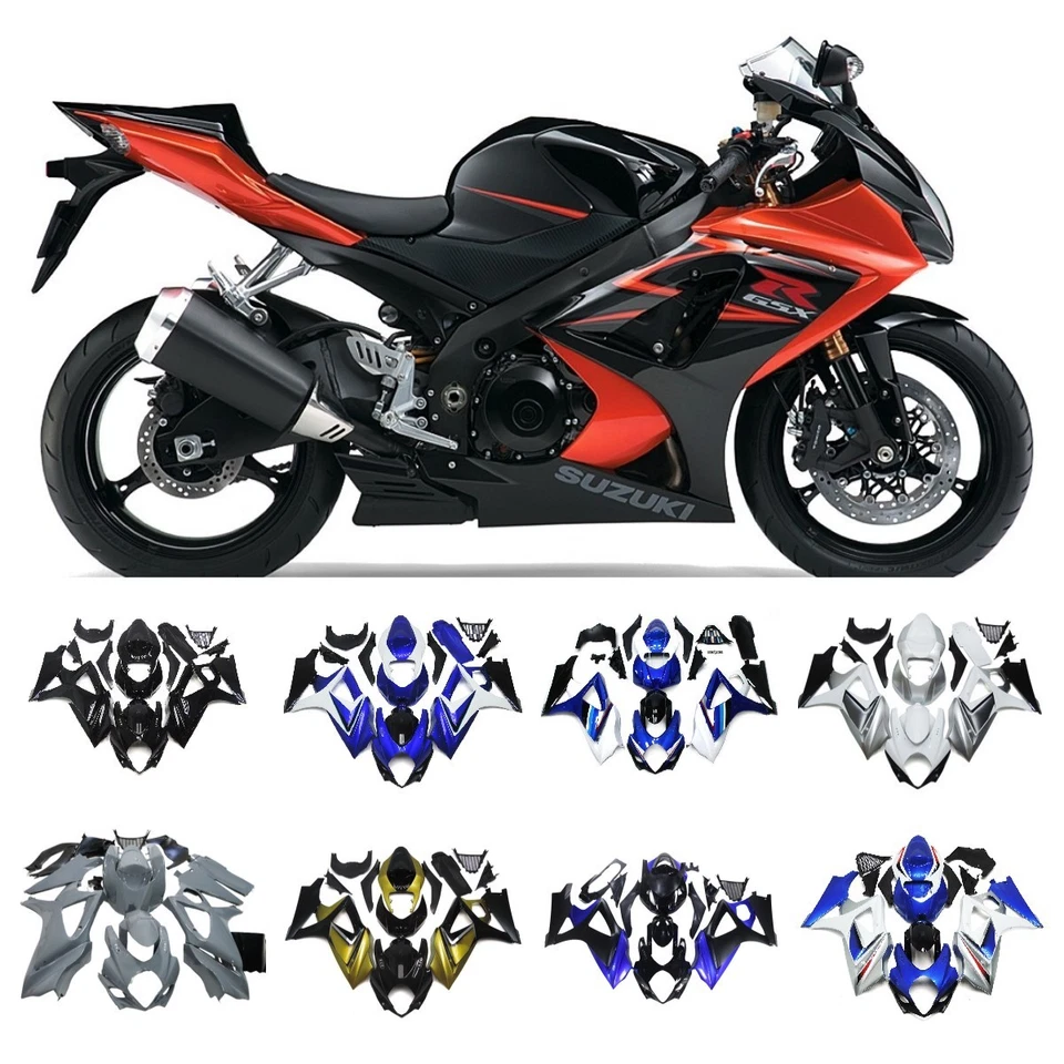 Kit de carenados de inyección ABS para carrocería Suzuki 2007 2008 GSXR1000 K7 07 08 Foto 1 de 4