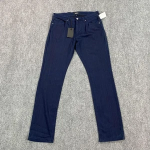 Pantalones de mezclilla Paige para hombre 33 lavado oscuro federal ajustados rectos elásticos azul índigo - Imagen 1 de 17