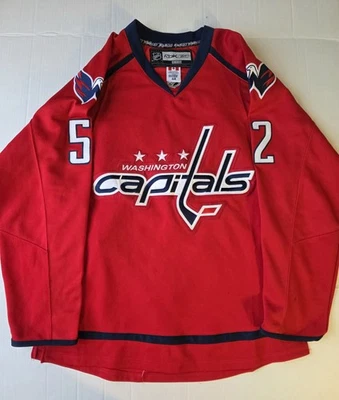 Washington Capitals Mike Green Reebok Red NHL Hockey Jersey sz 48 Fight Strap - Image 1 of 4