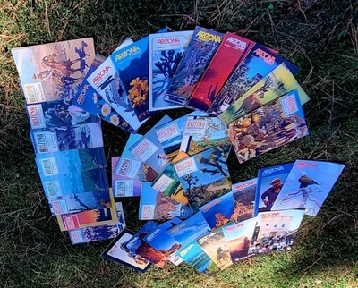 Lot Of 37 Vinatge Arizona Highways Magazines 1962-1980 Cool Ads And Art Foto 1 de 4