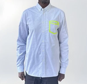 OAMC LS FRAME SHIRT Lo Blue/White/Flo Yellow L - Bild 1 von 9