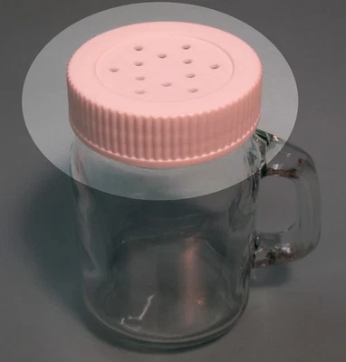 salt & pepper 4oz shaker replacement lid, mini mason jars, white screw on, Bulk - Image 1 of 4