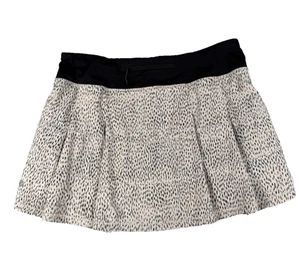 Lululemon Pace Rival Skirt Womens 8 Beige Black Animal Print Athletic Running - Picture 1 of 8