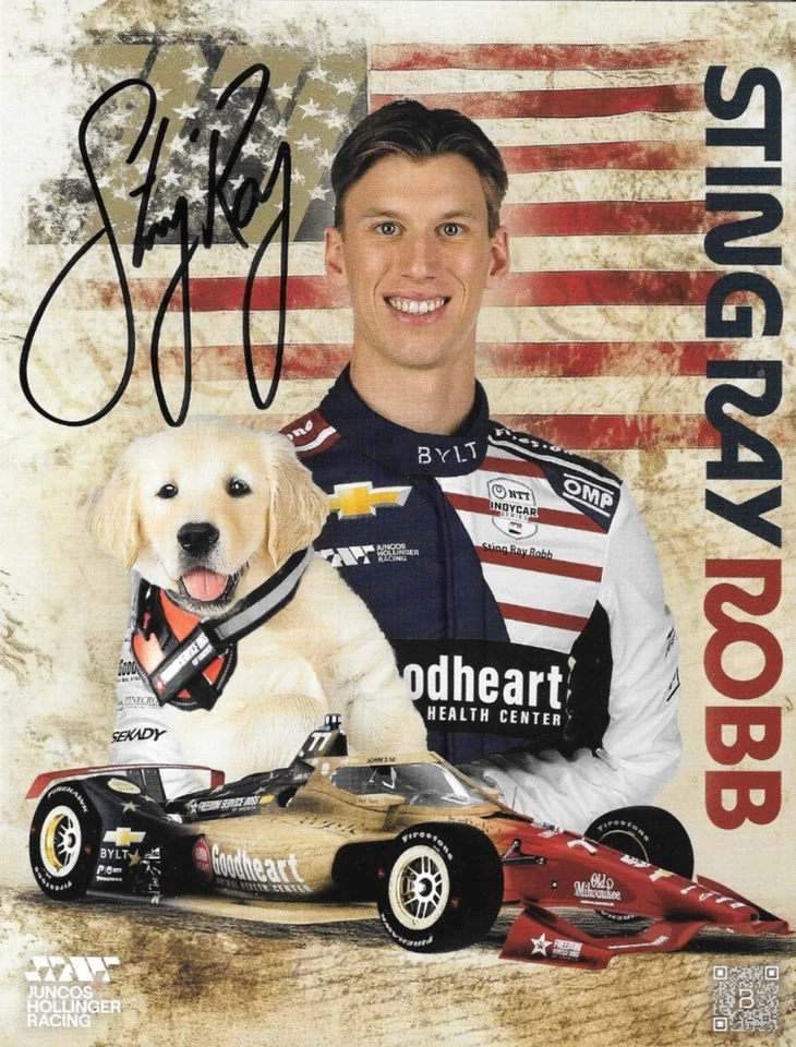 2025 STING RAY ROBB signed INDIANAPOLIS 500 HERO PHOTO CARD INDY CAR  PEOPLE  - Image 1 of 1