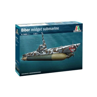 U-BOOT BIBER MIDGE SUBMARINE KIT 1:35 Italeri Kit Navi Modellino Nuovo - Immagine 1 di 4