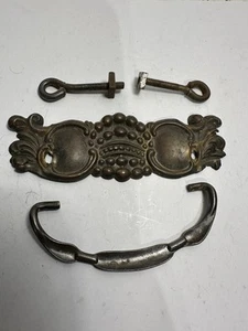 Vintage Brass Backing Metal Handle Drawer Pull Furniture Dresser Cabinet E09 - Picture 1 of 3