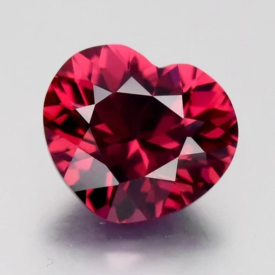 💎 2.67ct IF Corazón Natural Carmesí Frambuesa Rosa Rodolita Granate - Gema de Belleza Foto 1 de 4