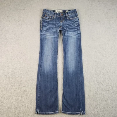BKE Denim Jeans Womens 24L Blue Stella Bootcut Thick Stitch Low Rise Stretch - Image 1 of 4