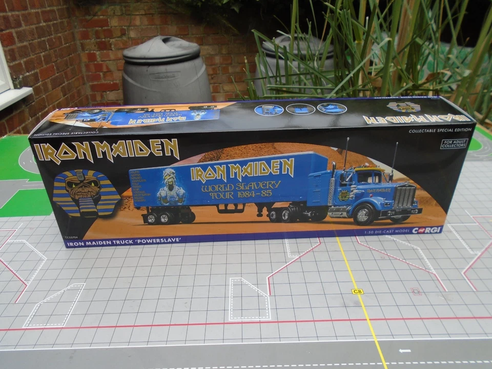 CORGI 1/50 SCALE HEAVY METAL TRUCK-IRON MAIDEN KENWORTH-BLUE - Image 1 of 1