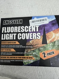 2 Pack Magnetic Fluorescent Light Covers - 4x2 Ft, for Office,Home,Classroom - Picture 1 of 6