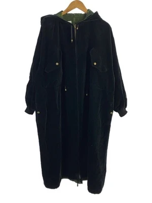 Jean Paul GAULTIER FEMME Otro Abrigo Largo Reversible 40 Terciopelo Negro Usado Foto 1 de 4