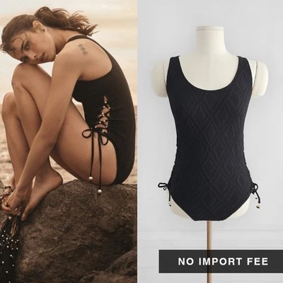 NUEVO CON ETIQUETAS TRAJE DE BAÑO CHANEL 22P 22M COCO LADO PLAYA LOGO PERLA FR38 Foto 1 de 4