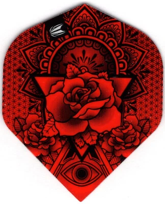 Target RED ROSE INK Dart Flights: 3 per set