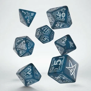 Q-Workshop BNIB Call of Cthulhu Abyssal & White Dice Set - Picture 1 of 1
